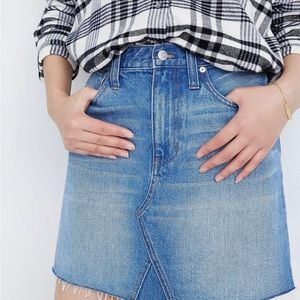 Madewell Rigid Denim A-Line Mini Skirt